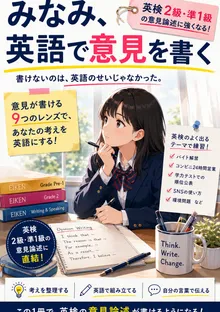 『みなみ、英語で意見を書く』表紙